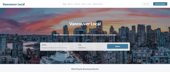 Vancouver Local home page
